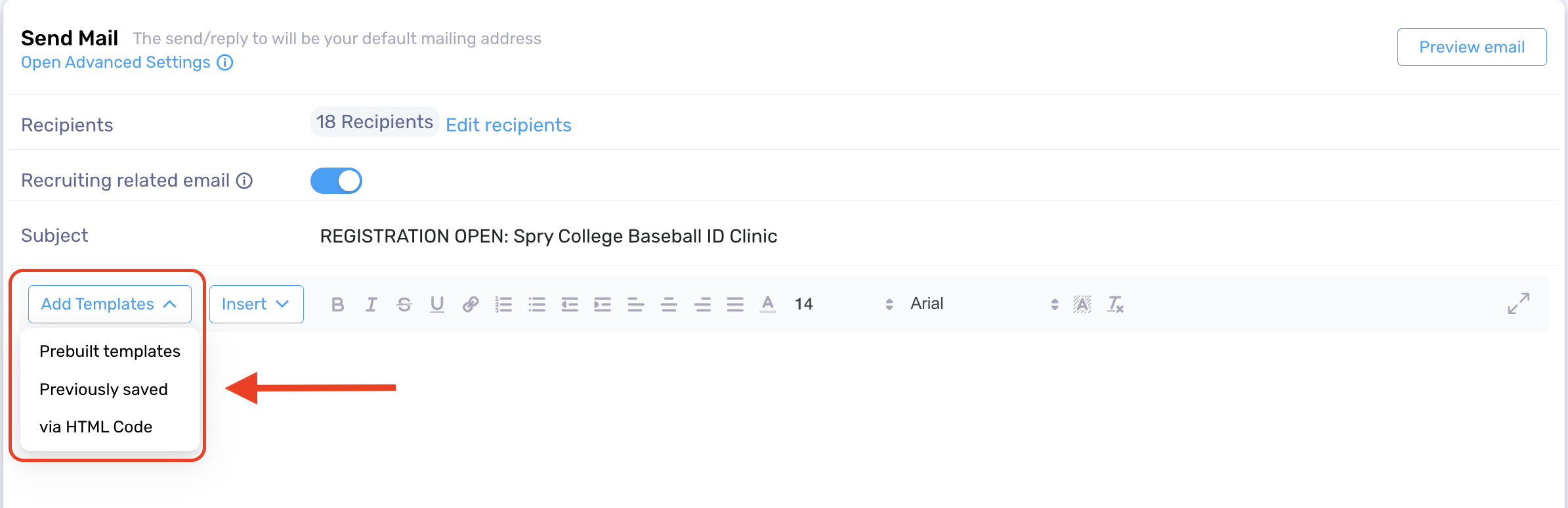 Step 4 - Compose email - add template.png